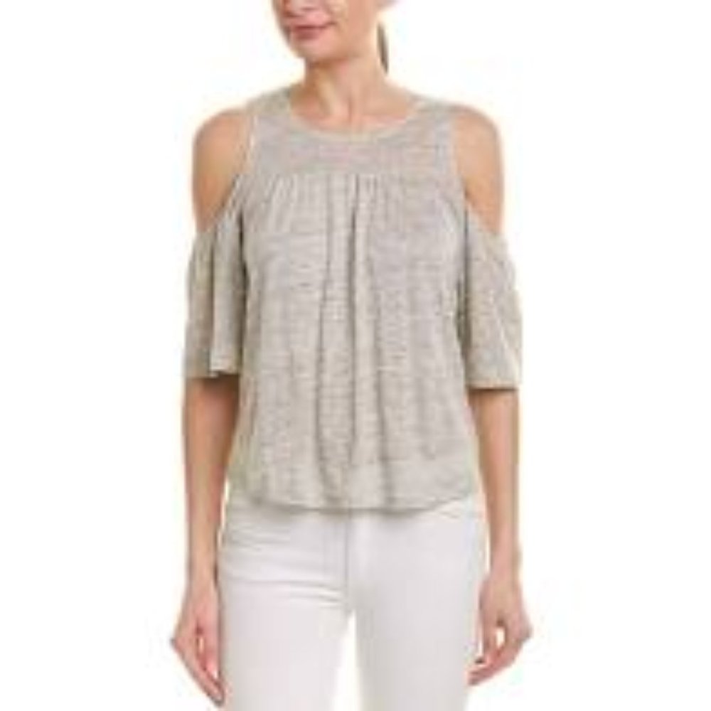 BB Dakota Cold Shoulder Lace Up Back Knit Top